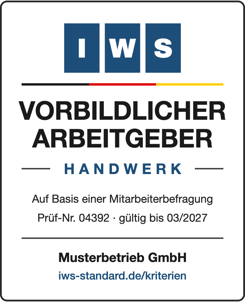 Siegel: Vorbildlicher Arbeitgeber im Handwerk — Initiative Wirtschaftsstandards